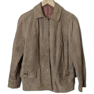Vintage Suede Leather Jacket Western‎ 70’s 80’s Button Front Coastal Cowgirl